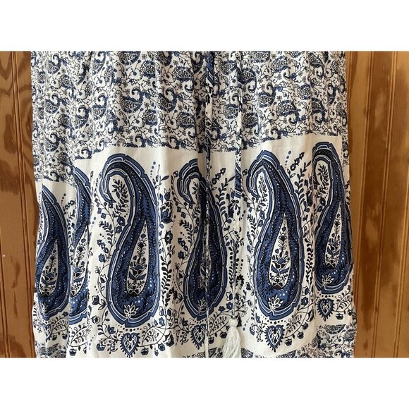 Wild Blue Sadie Robertson Boho Peasant Top Size Small Blue V-Neck - Picture 4 of 9